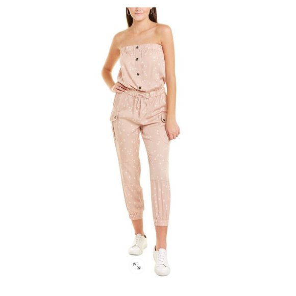 Strapless Pink Star Jumpsuit - Picture 2 of 5